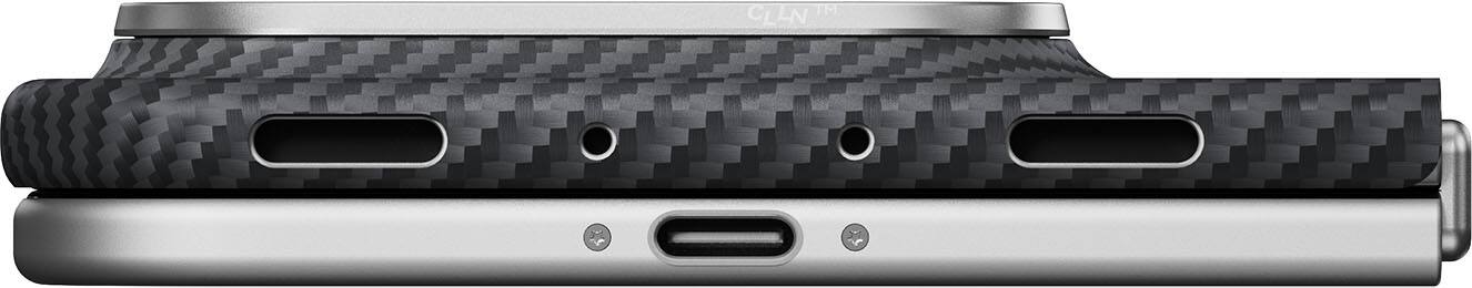 Alt View 2. Pitaka - Edge Case  for Apple iPhone Duo Back Cover - Black Grey(Twill).