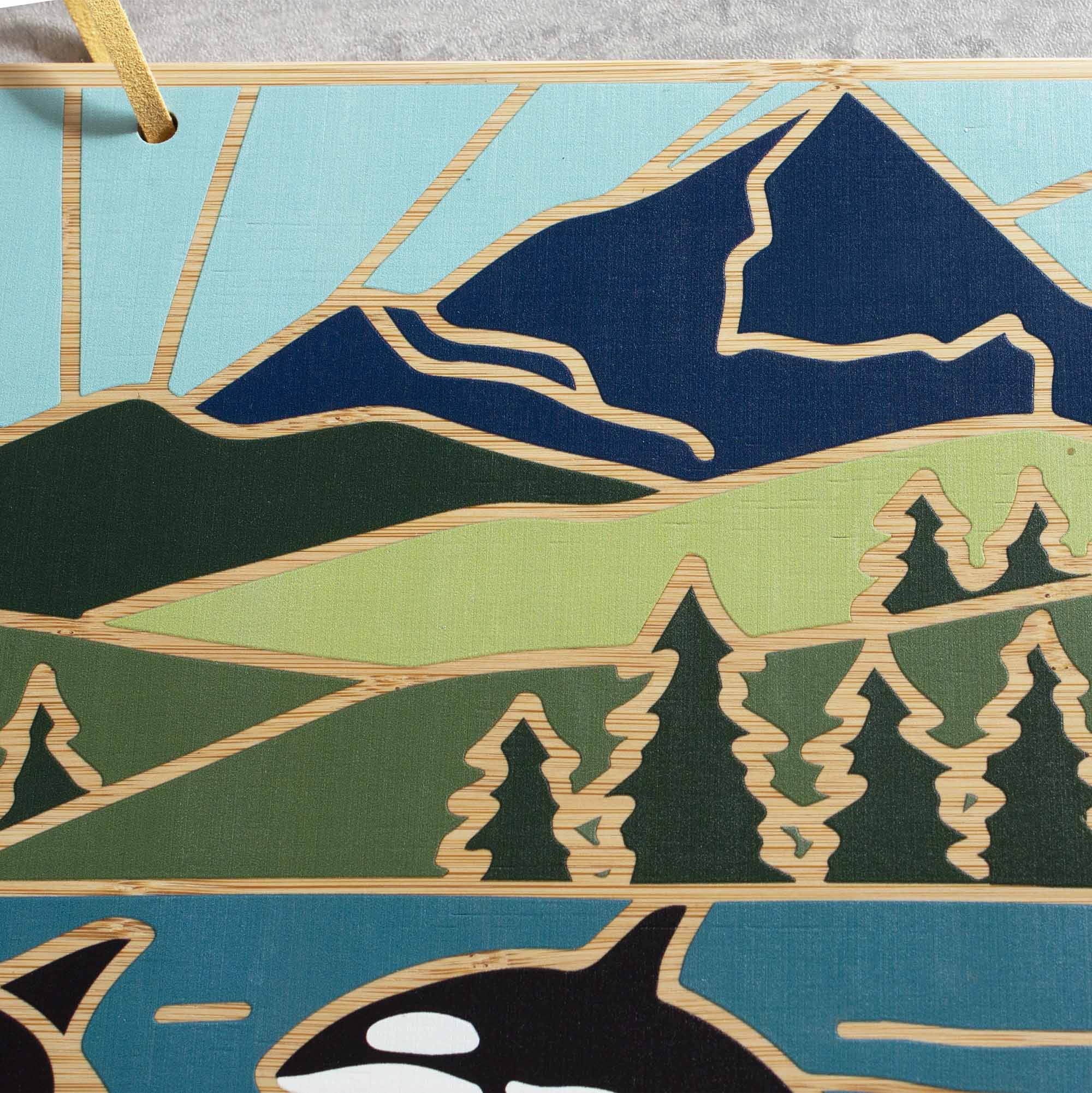 Alt View 3. Totally Bamboo - Washington Cutting Board with Artwork by Summer Stokes.
