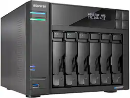 Asustor - Lockerstor 6 Gen2+ AS6706T v2 6-Bay NAS - 2.0GHz CPU - Dual 5GbE - 8GB DDR4 - 4 M.2 Slots (Diskless)