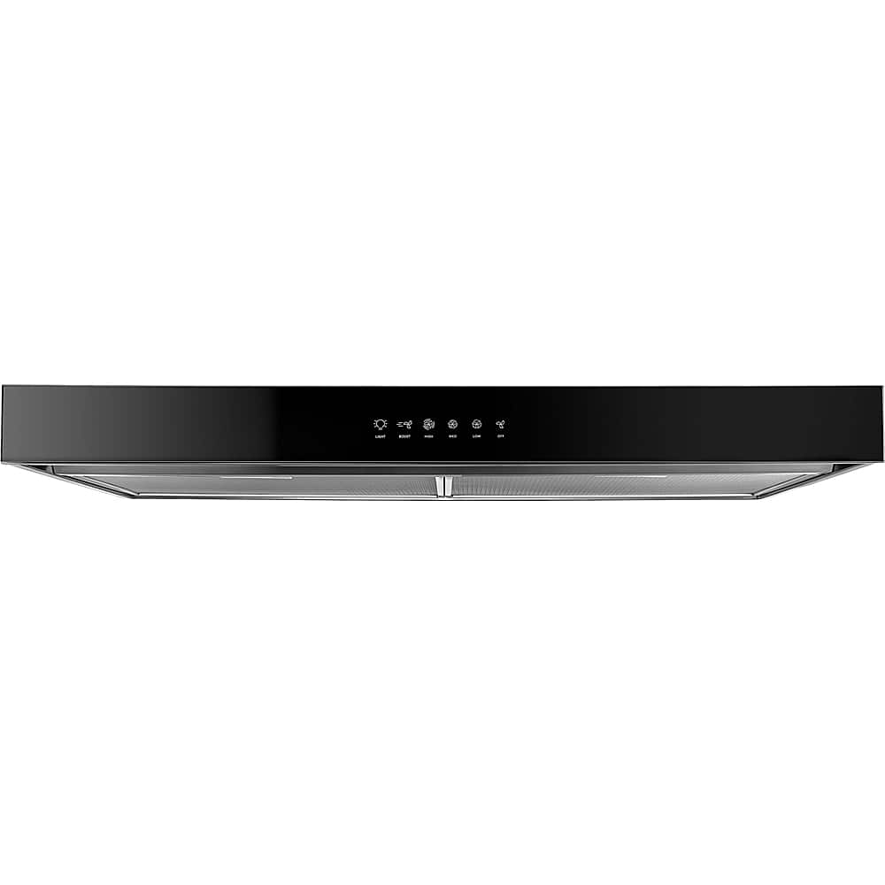 Front. Whirlpool - 36" Convertible Range Hood - Stainless steel.