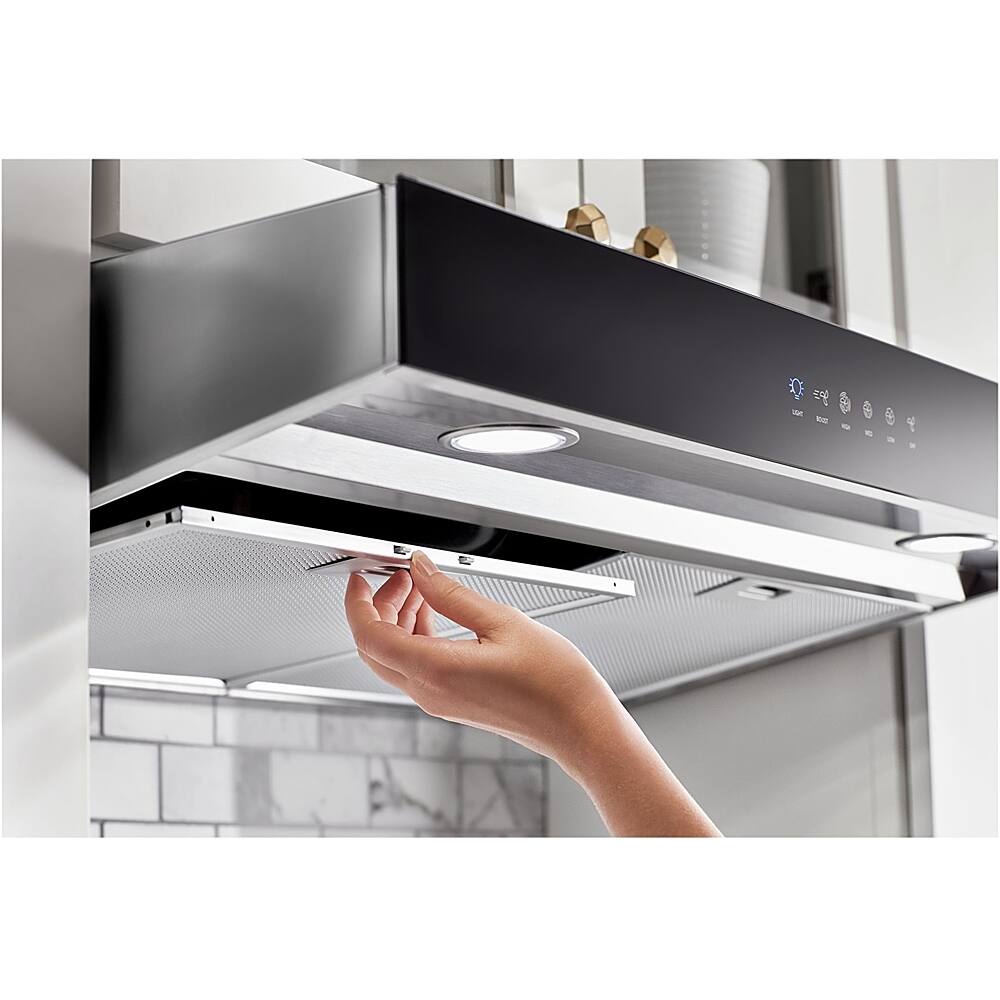 Alt View 15. Whirlpool - 36" Convertible Range Hood - Stainless steel.