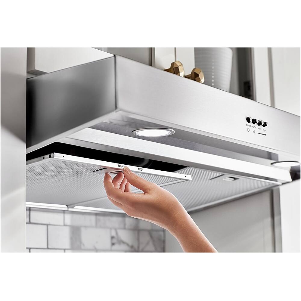 Alt View 15. Whirlpool - 36" Convertible Range Hood - Stainless steel.