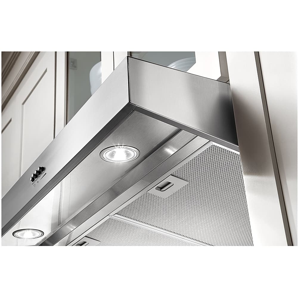 Alt View 16. Whirlpool - 36" Convertible Range Hood - Stainless steel.