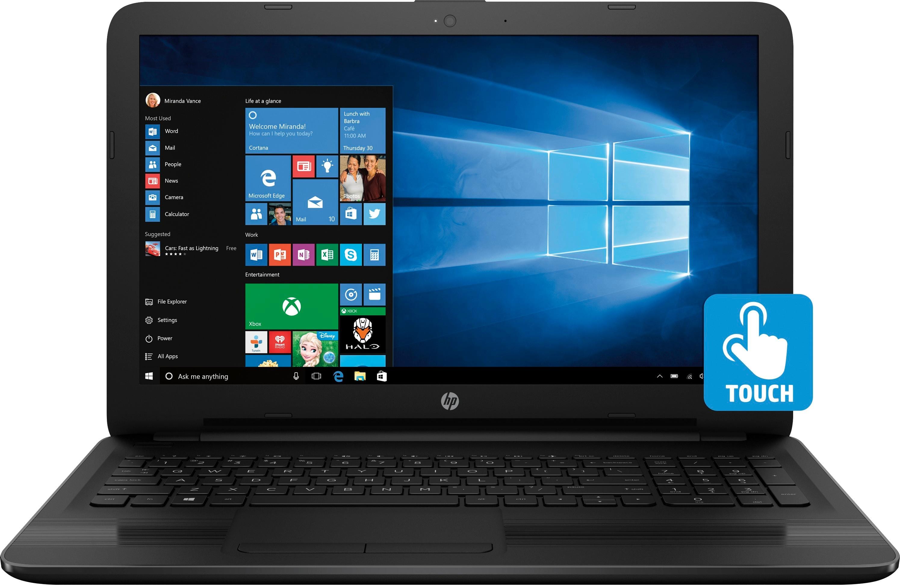 Alt View 11. HP - 15.6" Touch-Screen Laptop - Intel Core i5 - 8GB Memory - 1TB Hard Drive - HP finish in jet black.