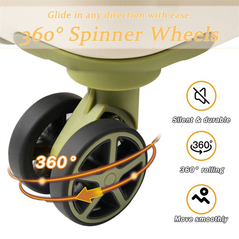 Glide in any direction with ease.

360° Spinner Wheels

- Silent & durable
- 360° rolling
- Move smoothly