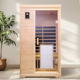 Boyel Living - Two Person Indoor Far Infrared Hemlock Sauna Room with Touch Control and Bluetooth Audio - Natural