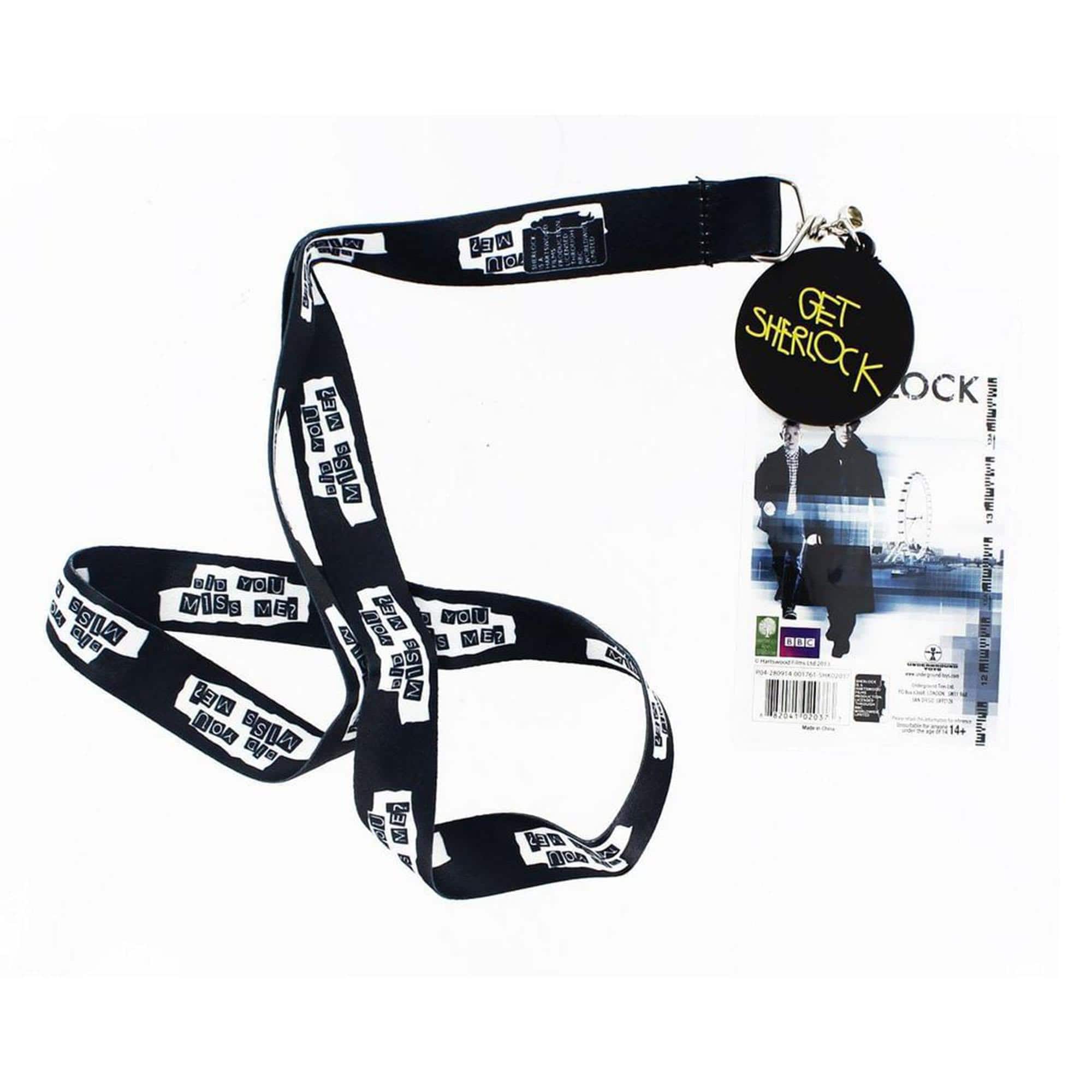 Seven20 - Sherlock Holmes Moriarty Did You Miss Me with 2D Get Sherlocked Lanyard Charm - Black price history on PriceWatchPro