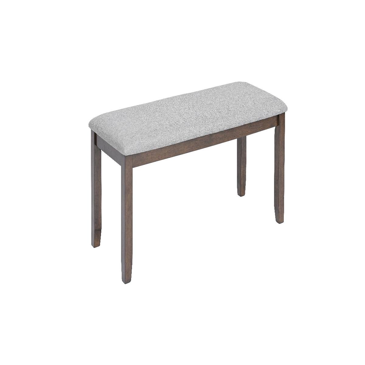 Alt View 7. Loheer - Loheer 6 Piece Dining Table Set, Walnut Rectangular Wood Table with Upholstered Chairs and Bench - Walnut.