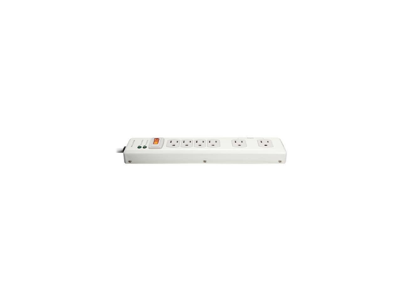 Alt View 2. Belkin - BELKIN F9H620-06-MTL 6' 6 Outlets 1240 joule Metal Surge Suppressor - Metal.