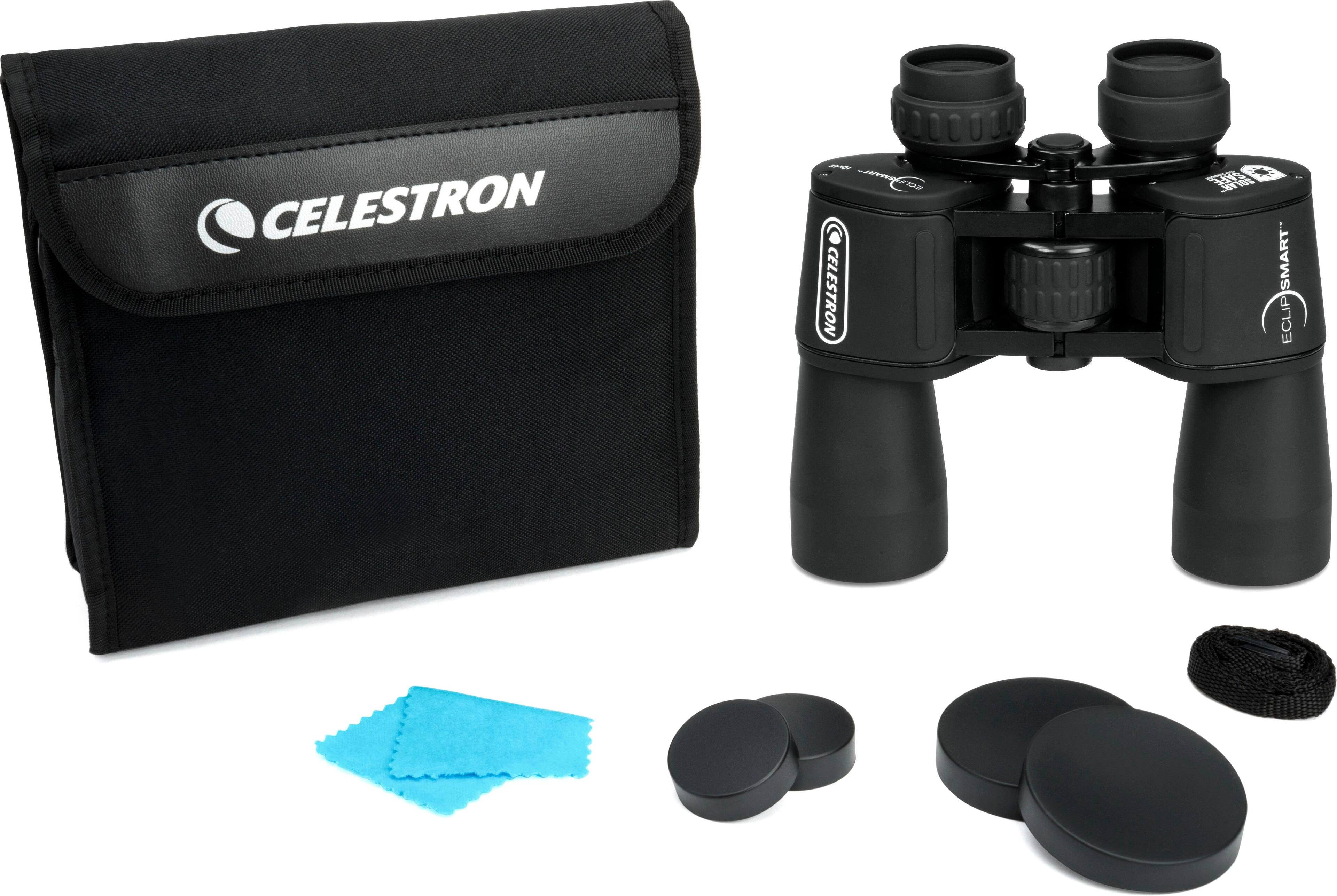 Alt View 12. Celestron - EclipSmart 10x42 Porro Solar Binoculars - Black.