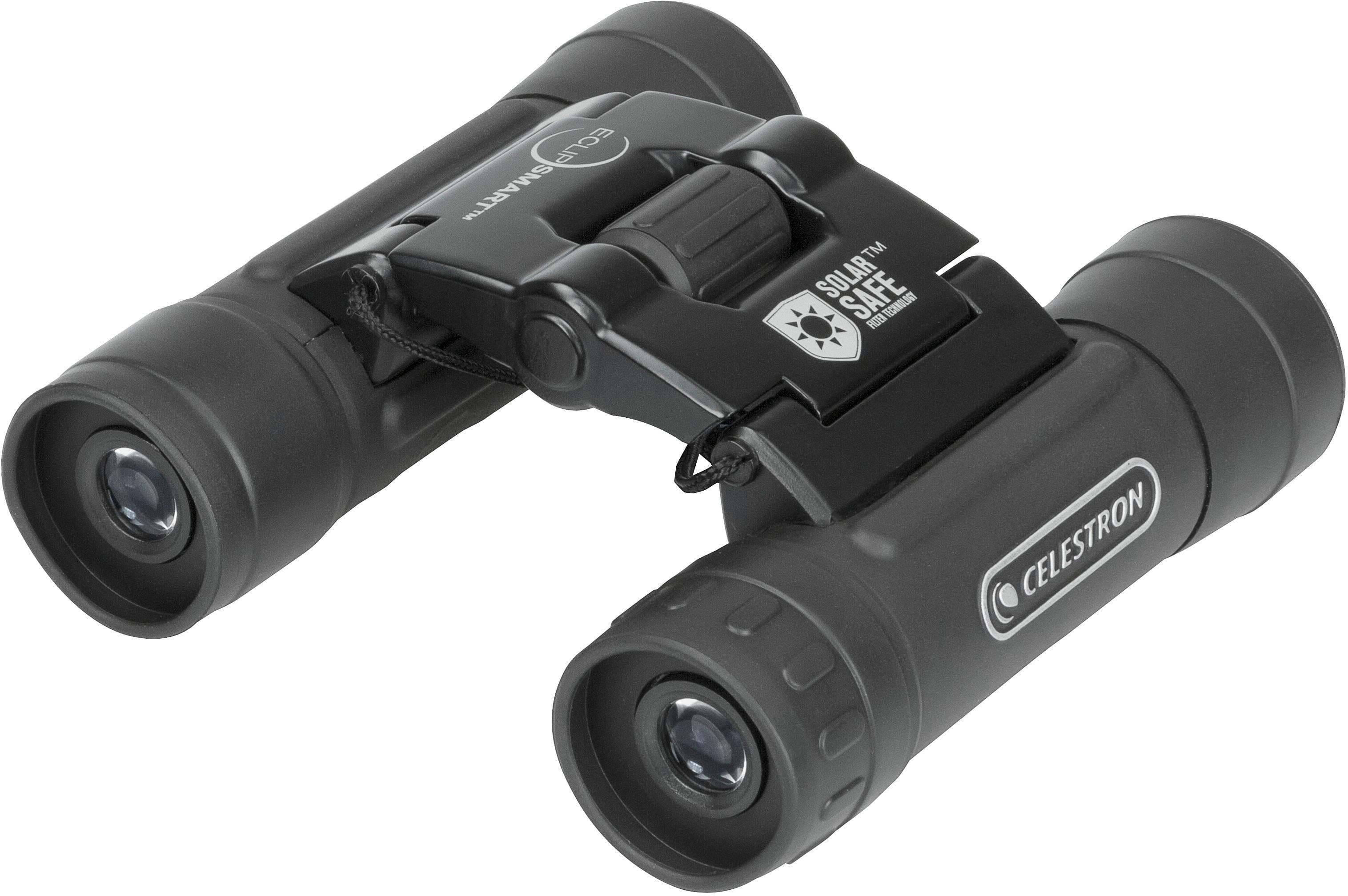 Celestron - EclipSmart 10x25 Roof Solar Binoculars - Black - Angle_Zoom
