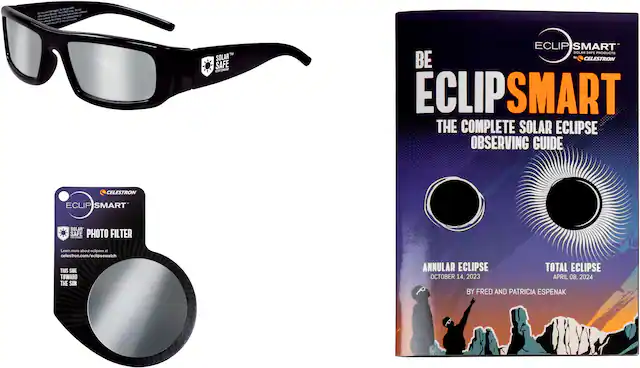 Front. Celestron - EclipsSmart 3-Piece Solar Eclipse Observing and Imaging Kit - Blue/Black.