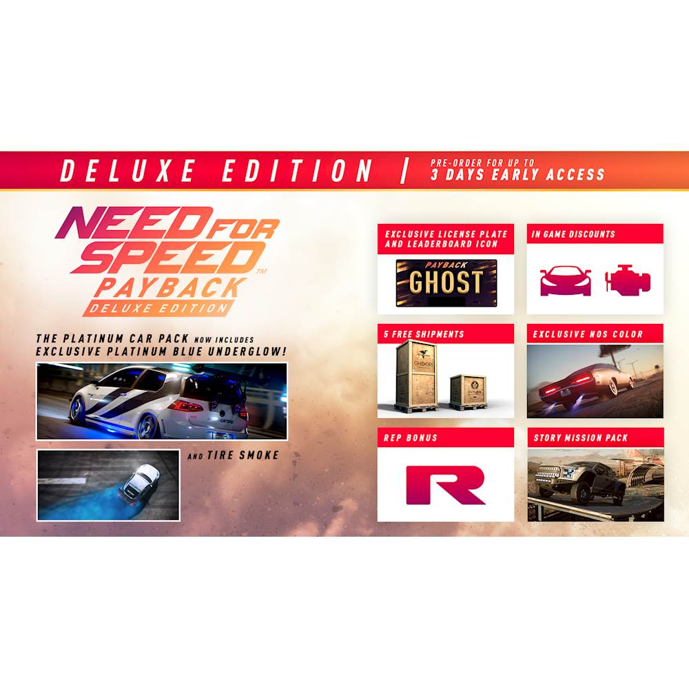 Best Buy: Need for Speed Payback Deluxe Edition PlayStation 4 PS4 