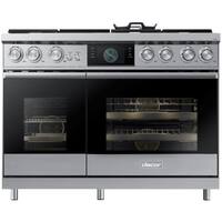 Dacor - Self-Cleaning Freestanding Double Oven Dual Fuel Convection Range - Stainless steel - Front_Zoom