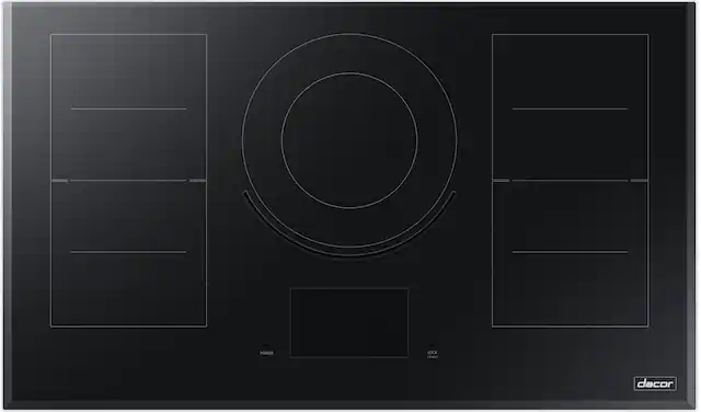Front. Dacor - Contemporary 36" Electric Induction Cooktop - Black Glass.