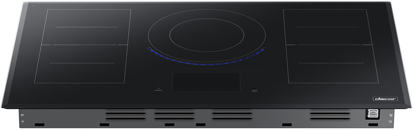 Angle View: Dacor - Contemporary 36" Built-In Gas Cooktop with 4 Burners with SimmerSear™ and Griddle, Liquid Propane, High Altitude - Graphite stainless steel
