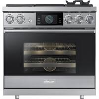 Dacor - 4.8 Cu. Ft. Self-Cleaning Freestanding Dual Fuel Convection Range - Stainless steel - Front_Zoom