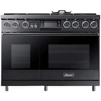 Dacor - Self-Cleaning Freestanding Double Oven Dual Fuel Convection Range - Graphite stainless steel - Front_Zoom