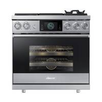 Dacor - 4.8 Cu. Ft. Self-Cleaning Freestanding Dual Fuel Convection Range - Stainless steel - Front_Zoom