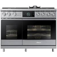 Dacor - Self-Cleaning Freestanding Double Oven Dual Fuel Convection Range - Stainless steel - Front_Zoom
