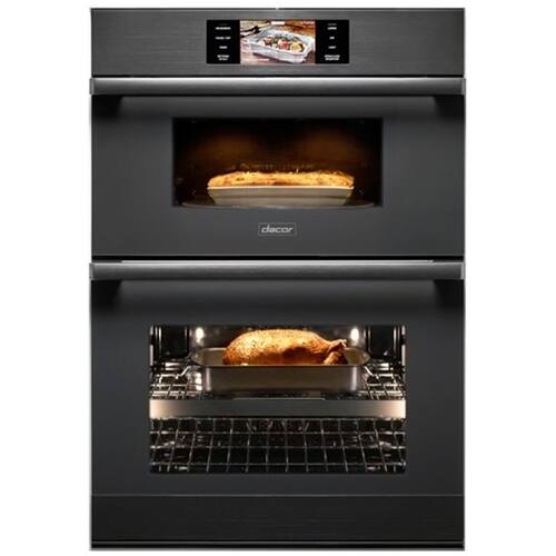 Dacor - Contemporary 28.7" Double Electric Convection Wall Oven with Built-In Microwave - Graphite Stainless Steel