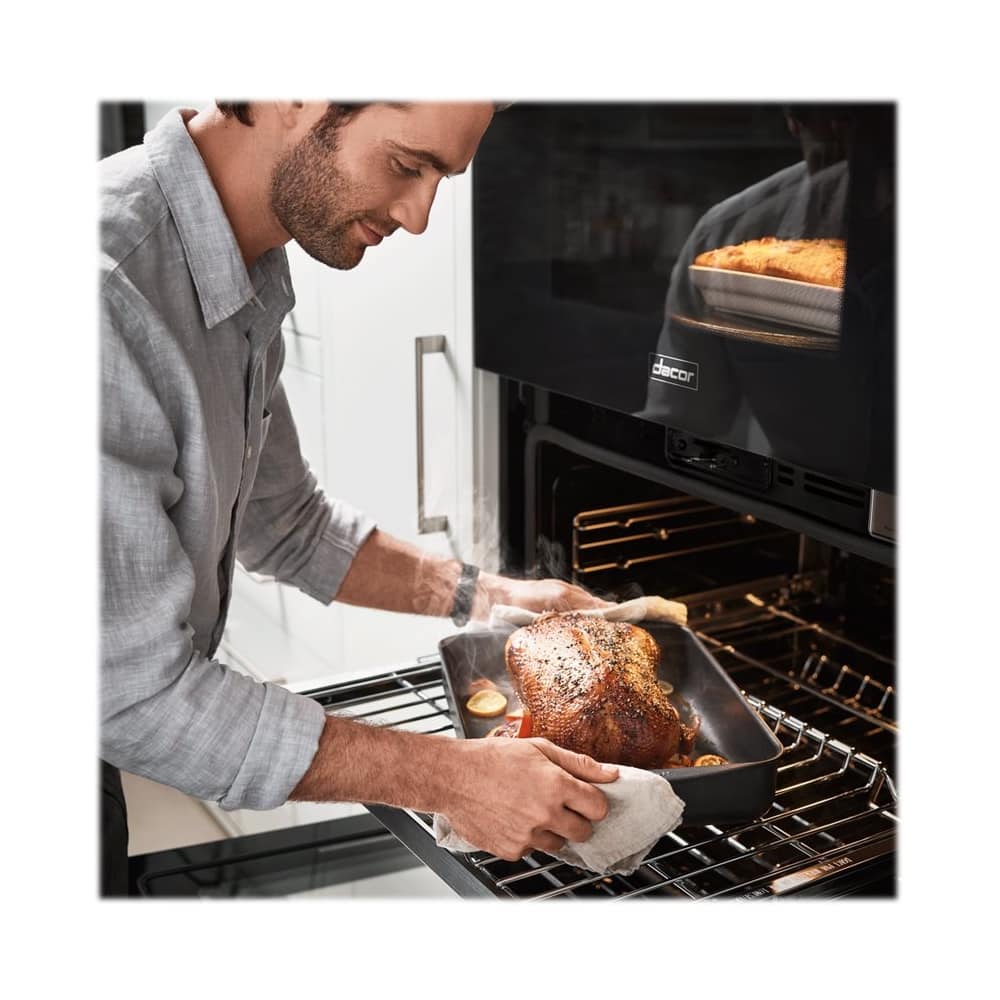 Alt View 11. Dacor - Contemporary 28.7" Double Electric Convection Wall Oven with Built-In Microwave - Graphite Stainless Steel.