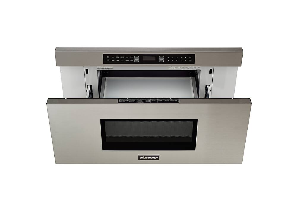 Alt View 11. Dacor - 30" 1.2 Cu. Ft. Built-In Microwave Drawer with Multi-Sequence Cooking and Smart Moisture Sensor - Silver Stainless Steel.