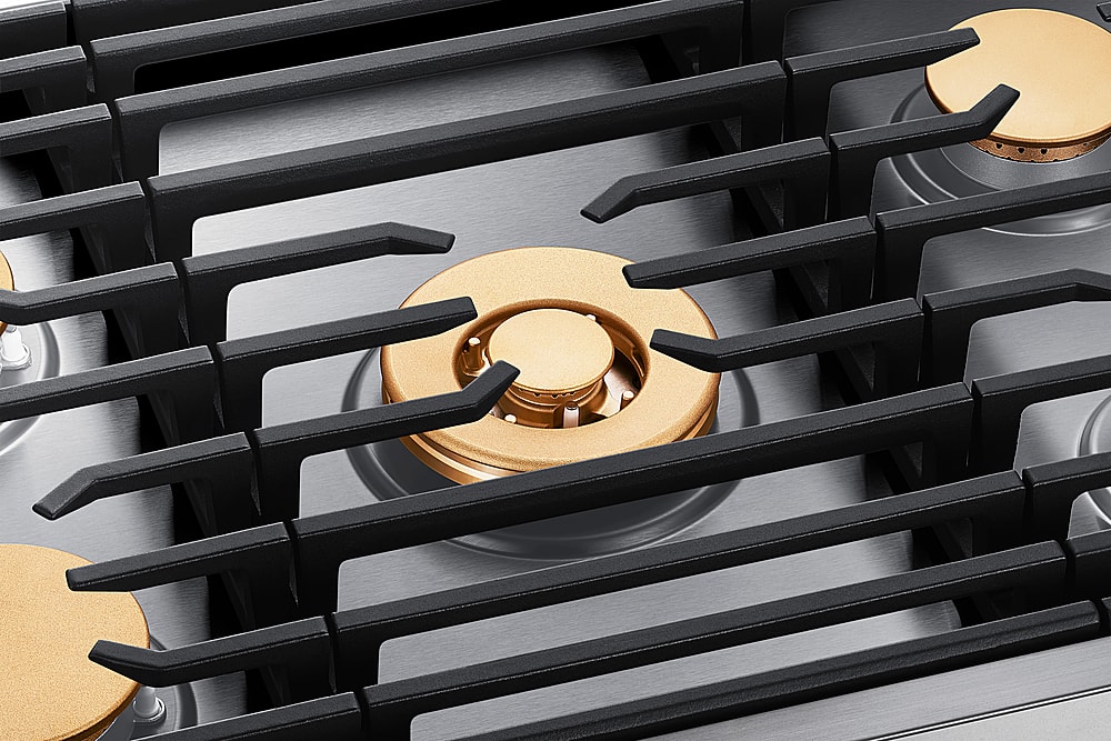 Alt View 15. Dacor - Contemporary 36" Built-In Gas Cooktop with 5 burners with SimmerSear, Liquid Propane Convertible - Silver Stainless Steel.