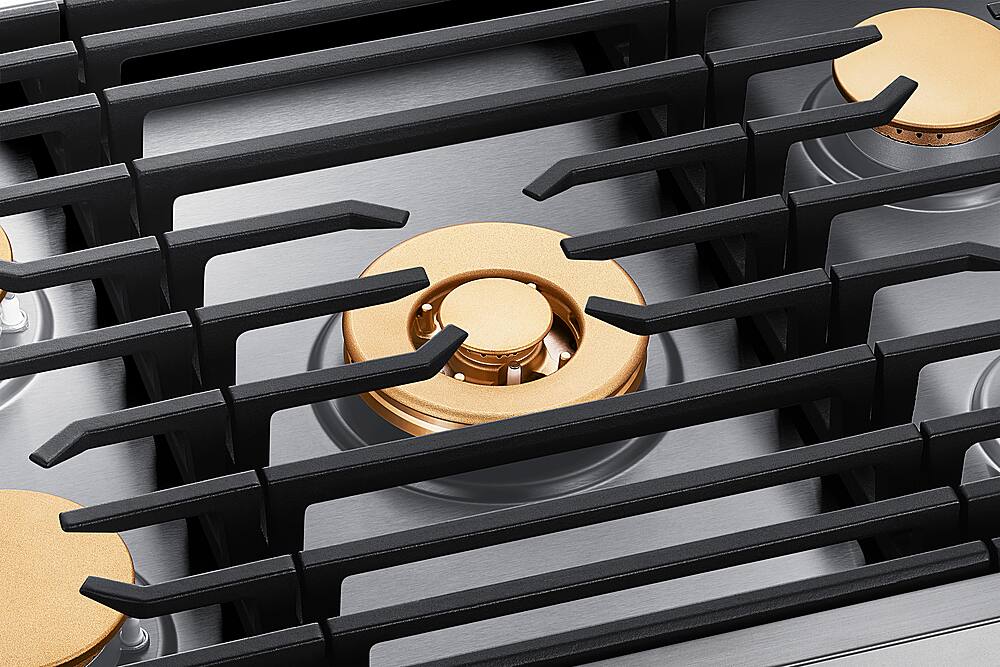 Alt View 15. Dacor - Contemporary 36" Built-In Gas Cooktop with 5 burners with SimmerSear, Liquid Propane Convertible - Silver Stainless Steel.