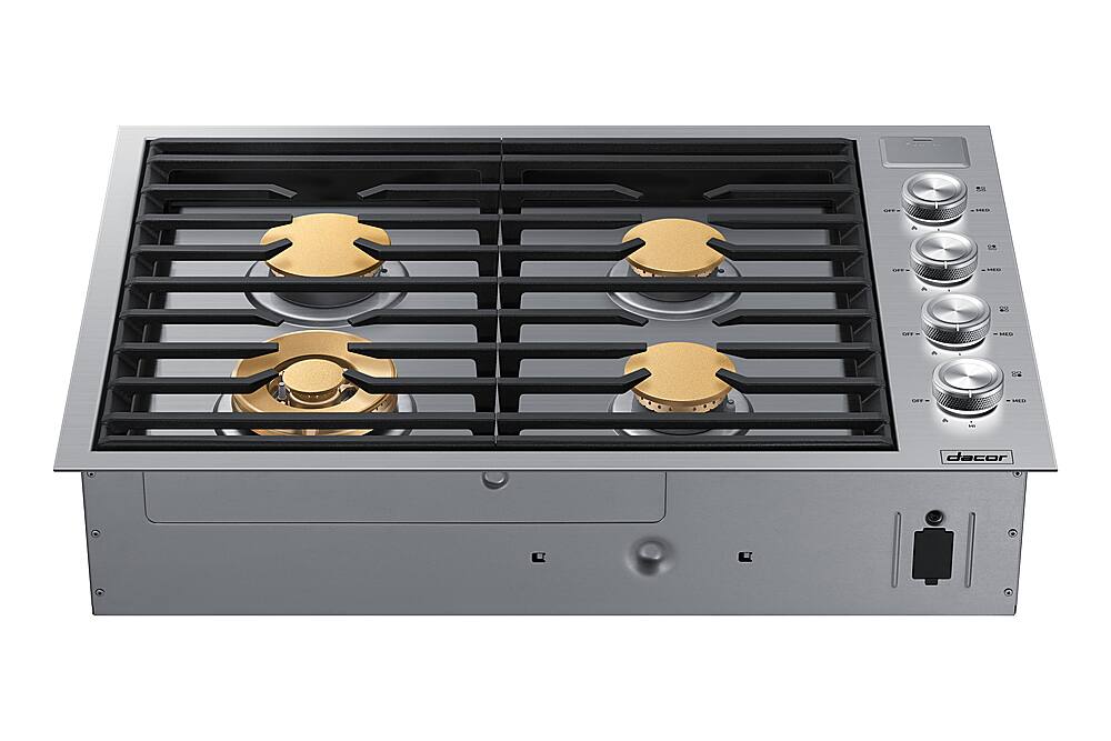 Alt View 11. Dacor - Contemporary 30" Built-In Gas Cooktop with 4 burners with SimmerSear, Liquid Propane Convertible - Silver Stainless Steel.