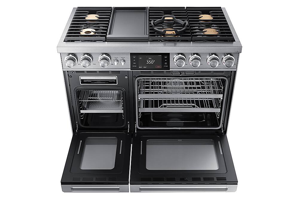 silver double oven cooker