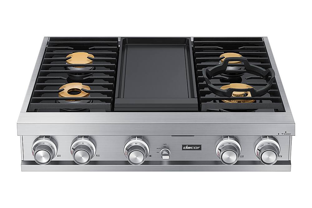 Best Buy: Dacor Contemporary 36" Built-In Gas Cooktop With 4 Burners ...