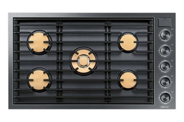 Dacor - Contemporary 36" Built-In Gas Cooktop with 5 burners with SimmerSear, Liquid Propane Convertible - Graphite Stainless Steel - Front_Zoom