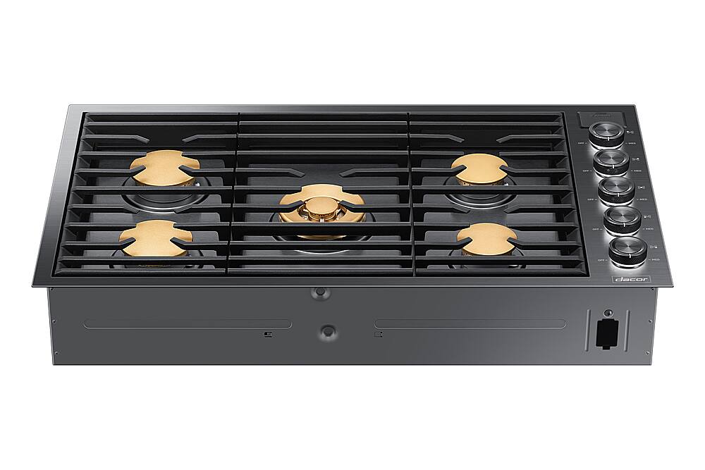 Alt View 11. Dacor - Contemporary 36" Built-In Gas Cooktop with 5 burners with SimmerSear, Liquid Propane Convertible - Stainless Steel.