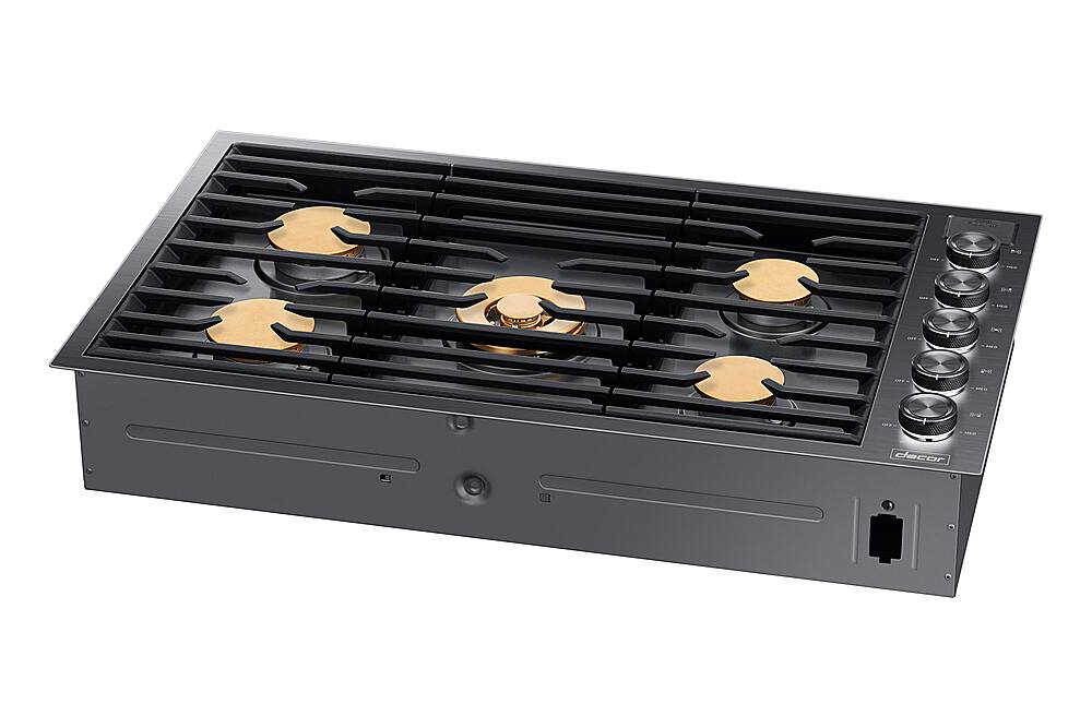 Alt View 12. Dacor - Contemporary 36" Built-In Gas Cooktop with 5 burners with SimmerSear, Liquid Propane Convertible - Stainless Steel.