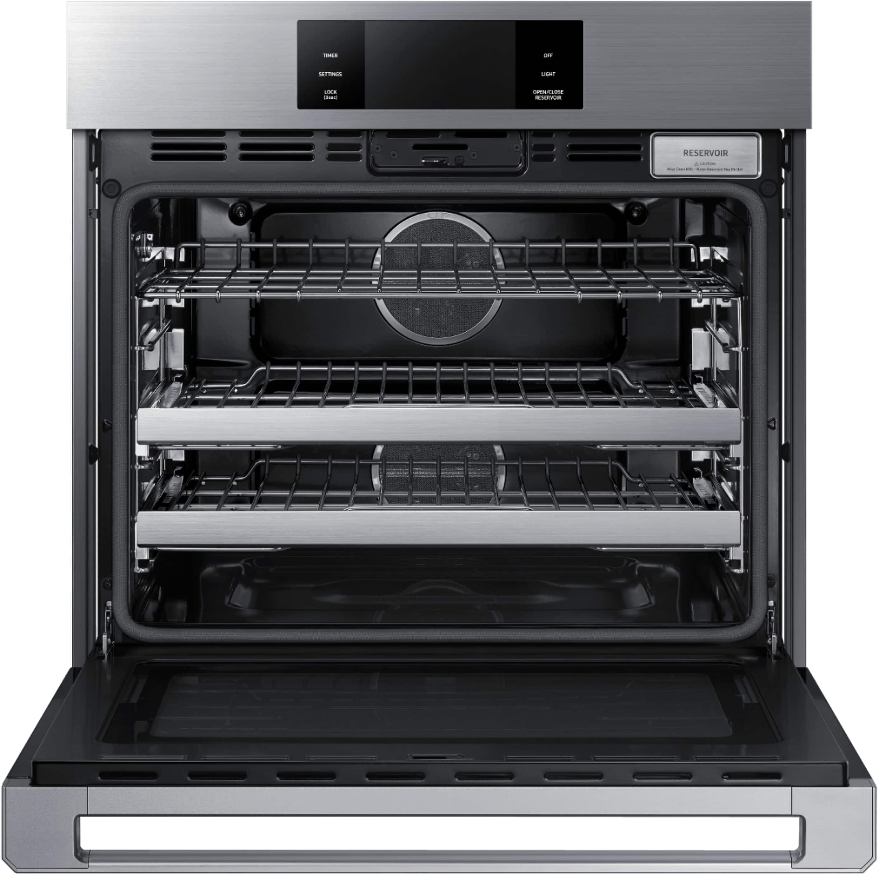 Alt View 12. Dacor - Contemporary 30" Built-In Single Electric Convection Wall Oven with Steam-Assist - Silver Stainless Steel.