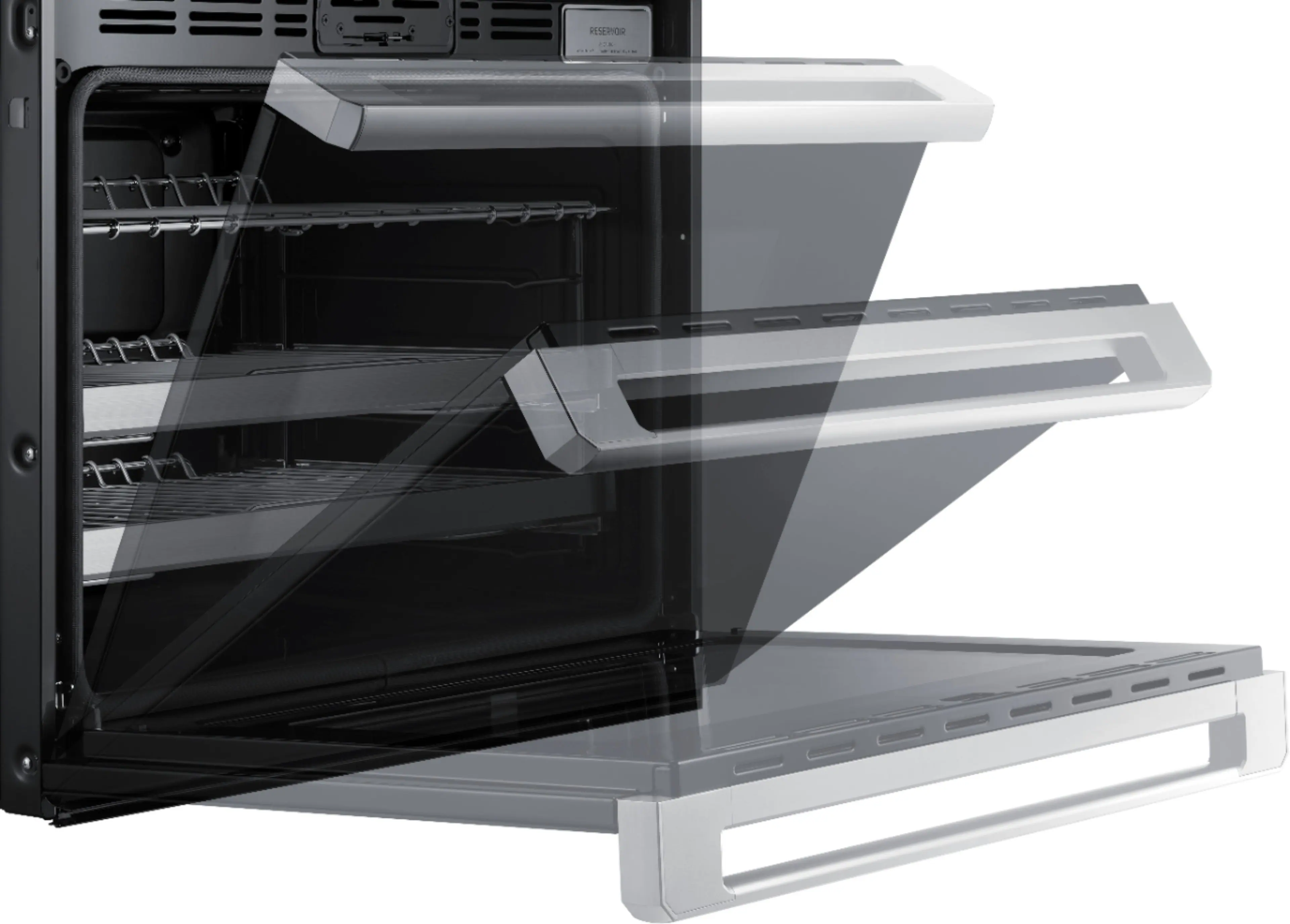 Alt View 22. Dacor - Contemporary 30" Built-In Single Electric Convection Wall Oven with Steam-Assist - Silver Stainless Steel.