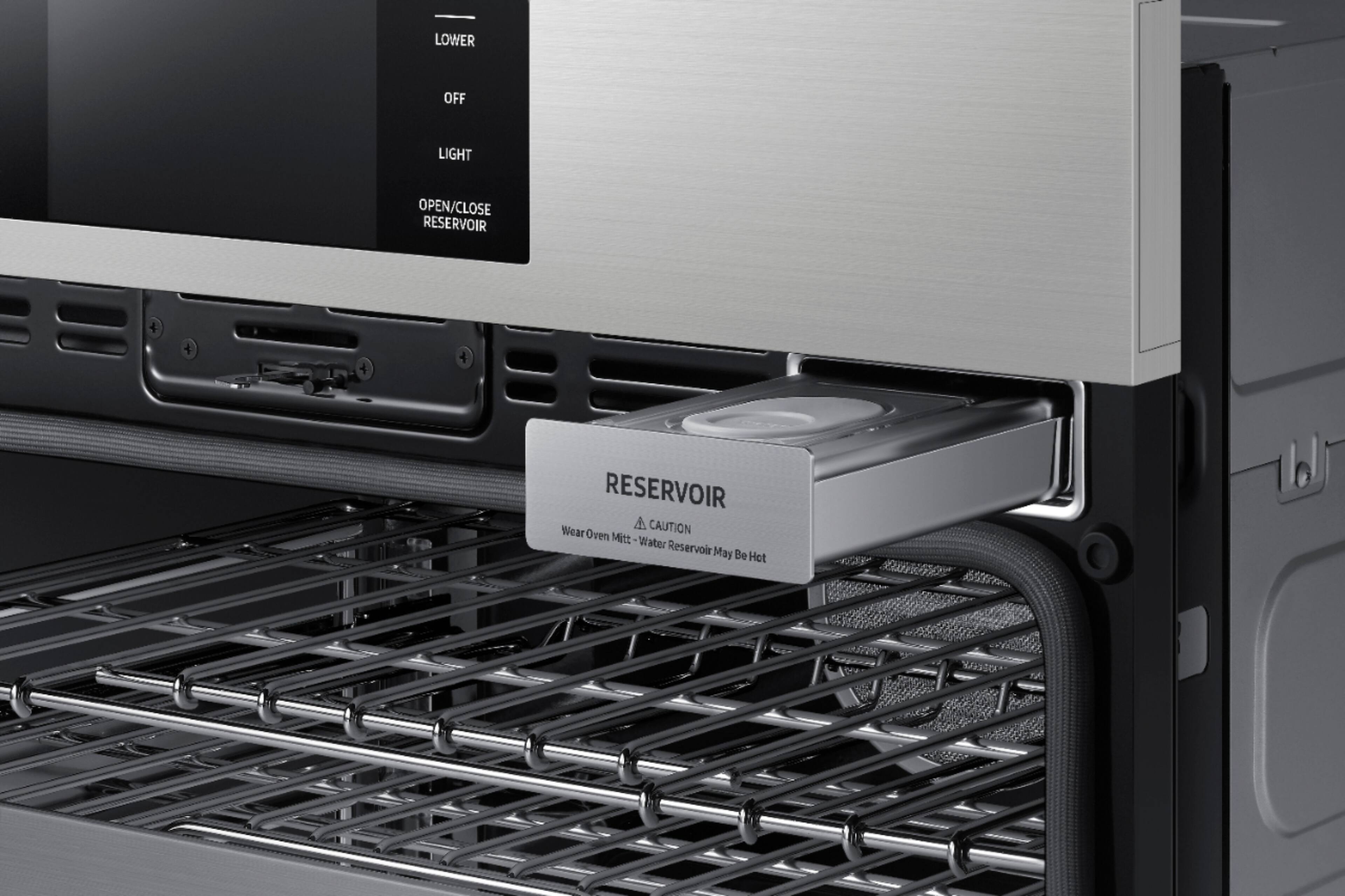 Alt View 23. Dacor - Contemporary 30" Built-In Double Electric Convection Wall Oven with Steam-Assist - Silver Stainless Steel.