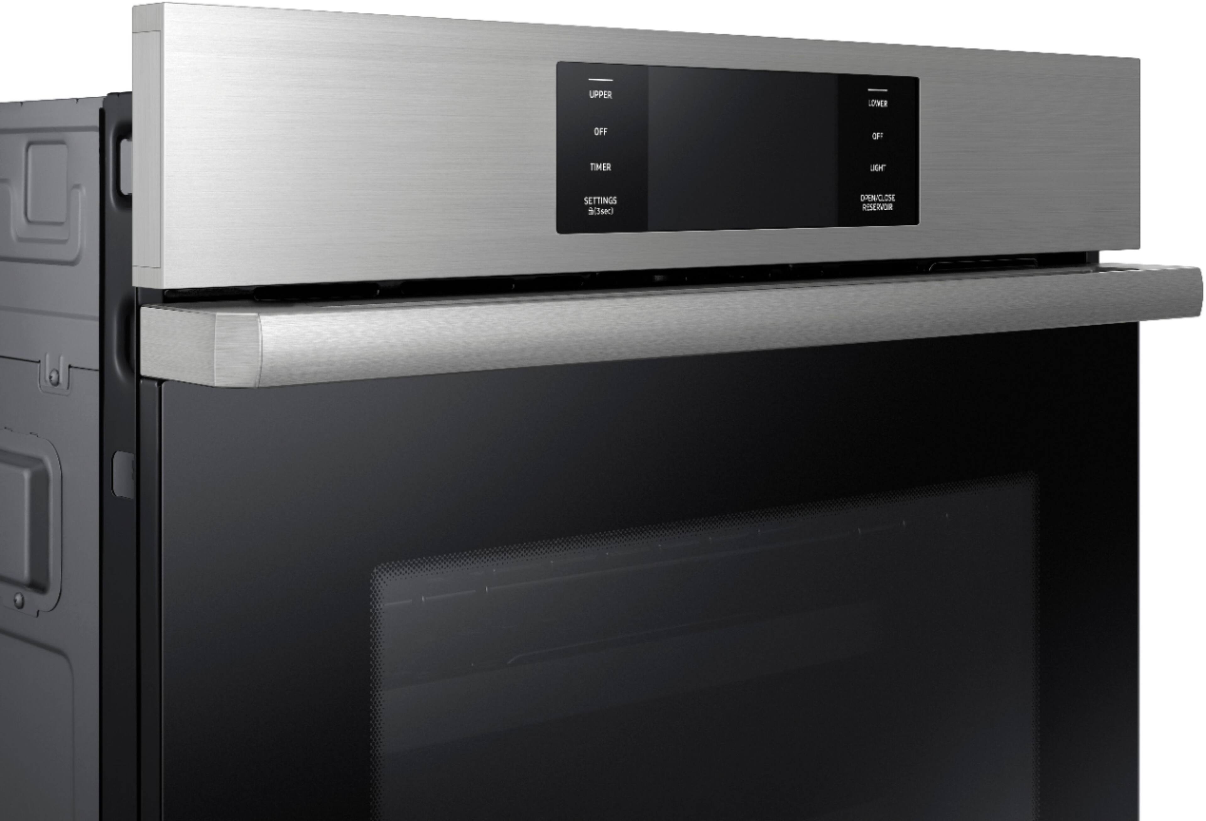 Alt View 24. Dacor - Contemporary 30" Built-In Double Electric Convection Wall Oven with Steam-Assist - Silver Stainless Steel.