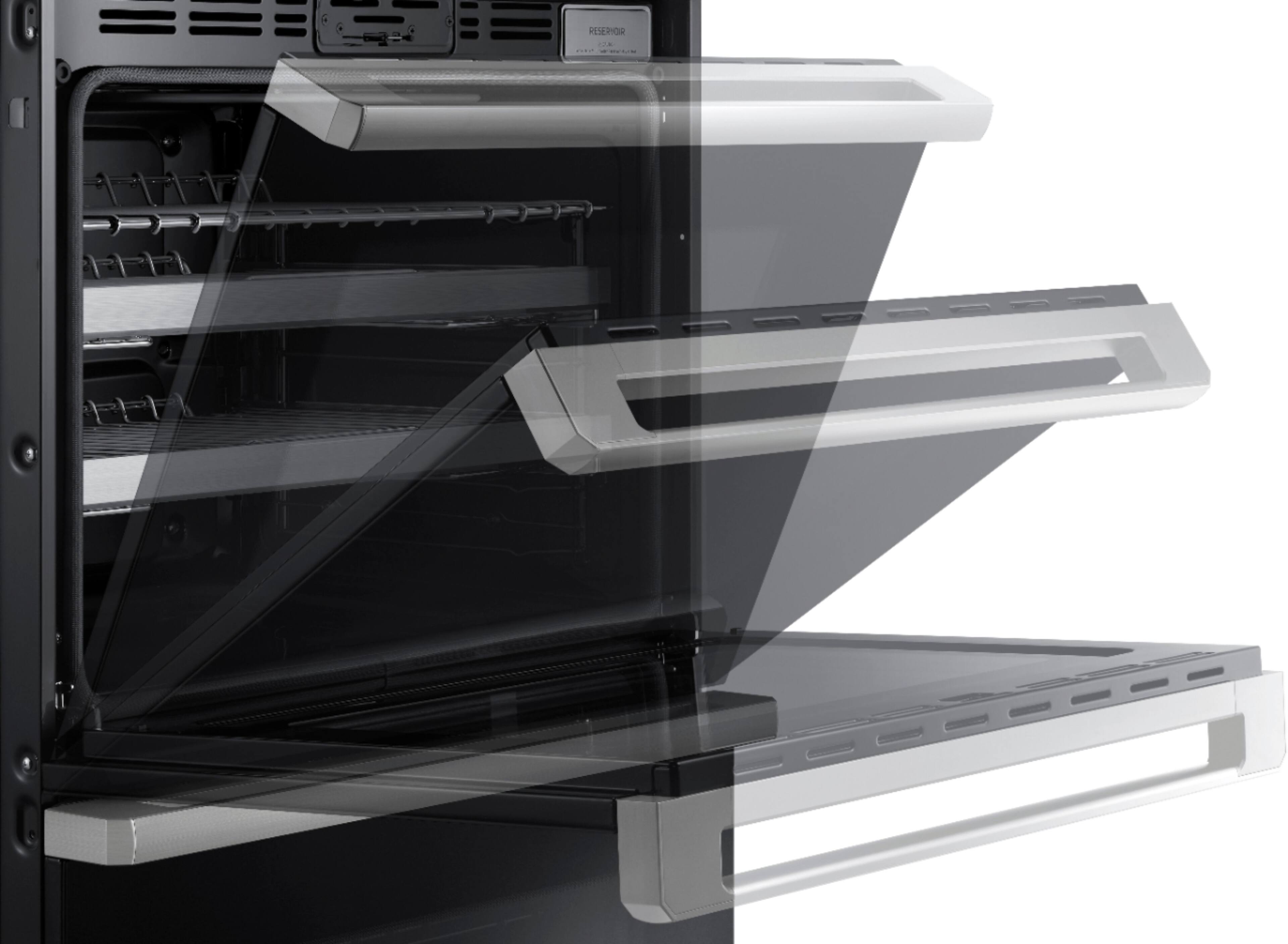 Alt View 25. Dacor - Contemporary 30" Built-In Double Electric Convection Wall Oven with Steam-Assist - Silver Stainless Steel.