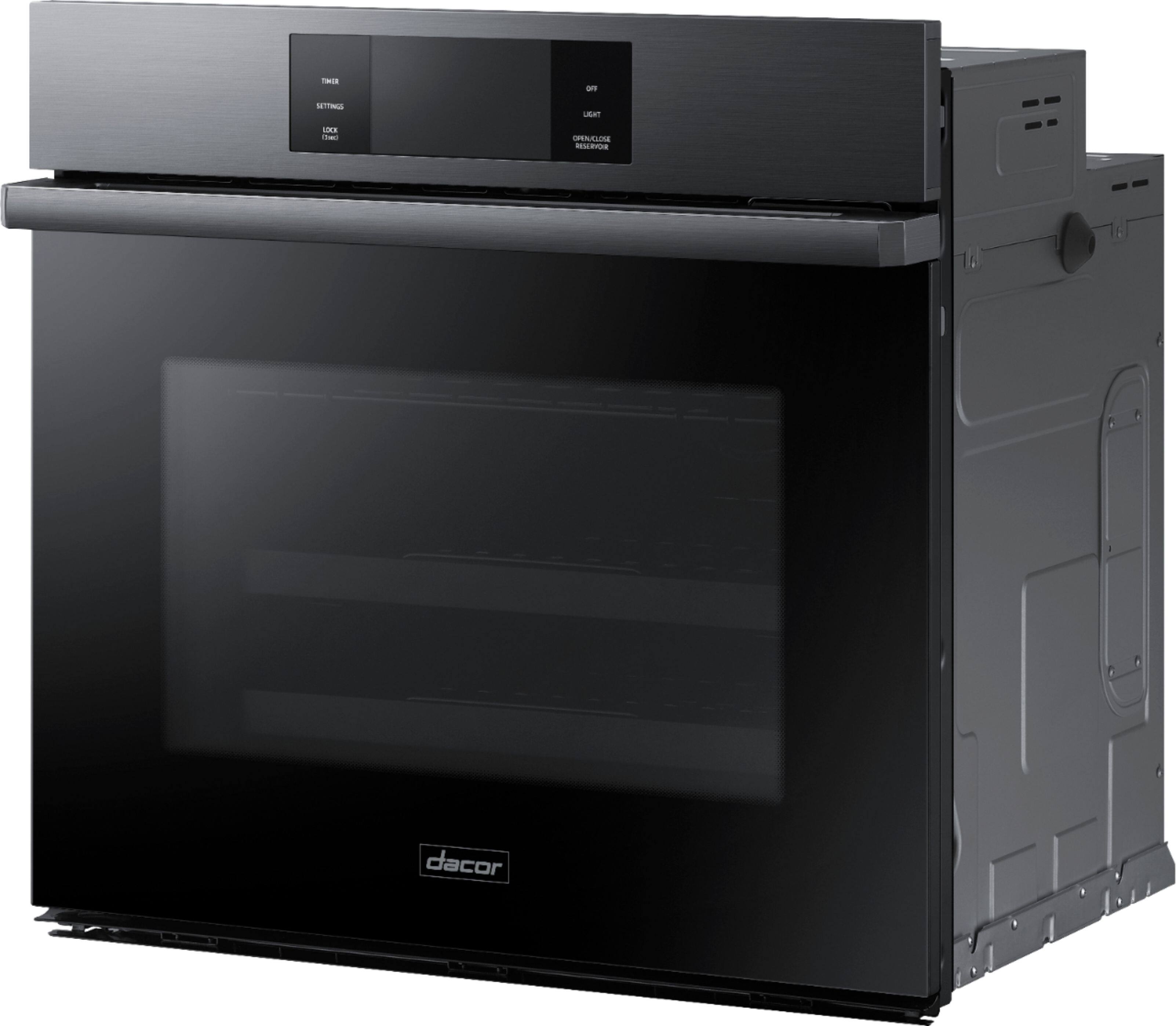 Angle. Dacor - Contemporary 30" Built-In Single Electric Convection Wall Oven with Steam-Assist - Stainless Steel.