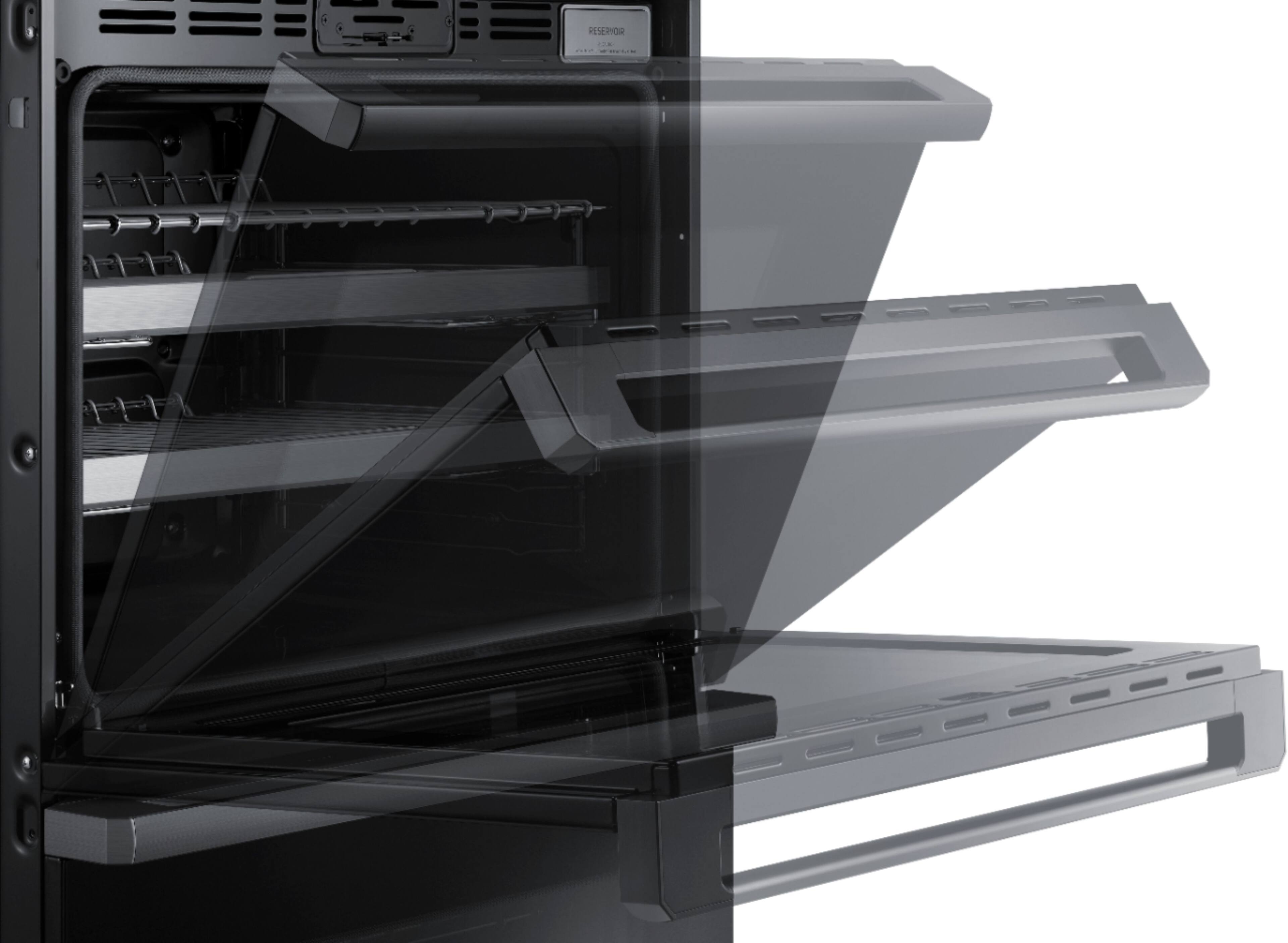 Alt View 24. Dacor - Contemporary 30" Built-In Double Electric Convection Wall Oven with Steam-Assist - stainless steel.