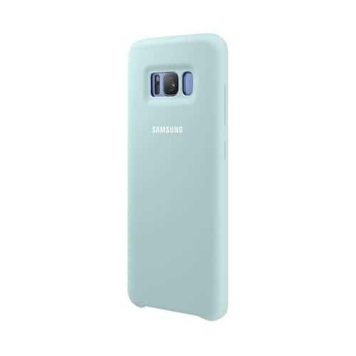 Samsung - Silicone Cover Case for Galaxy S8 - Blue - Larger Front