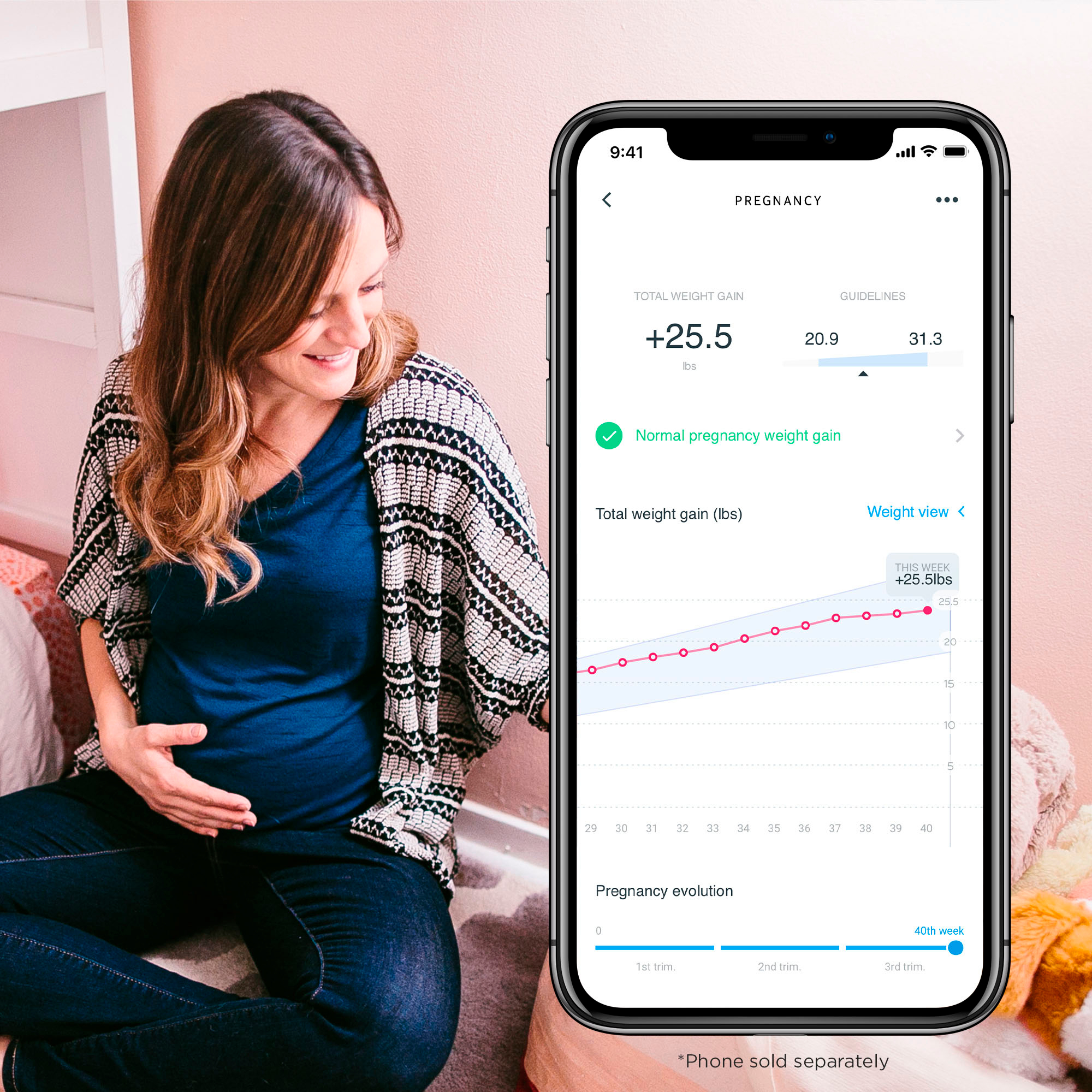 Body Cardio Withings Wifi och Bluetooth Connected Scale 8 Users - Vit 2dab