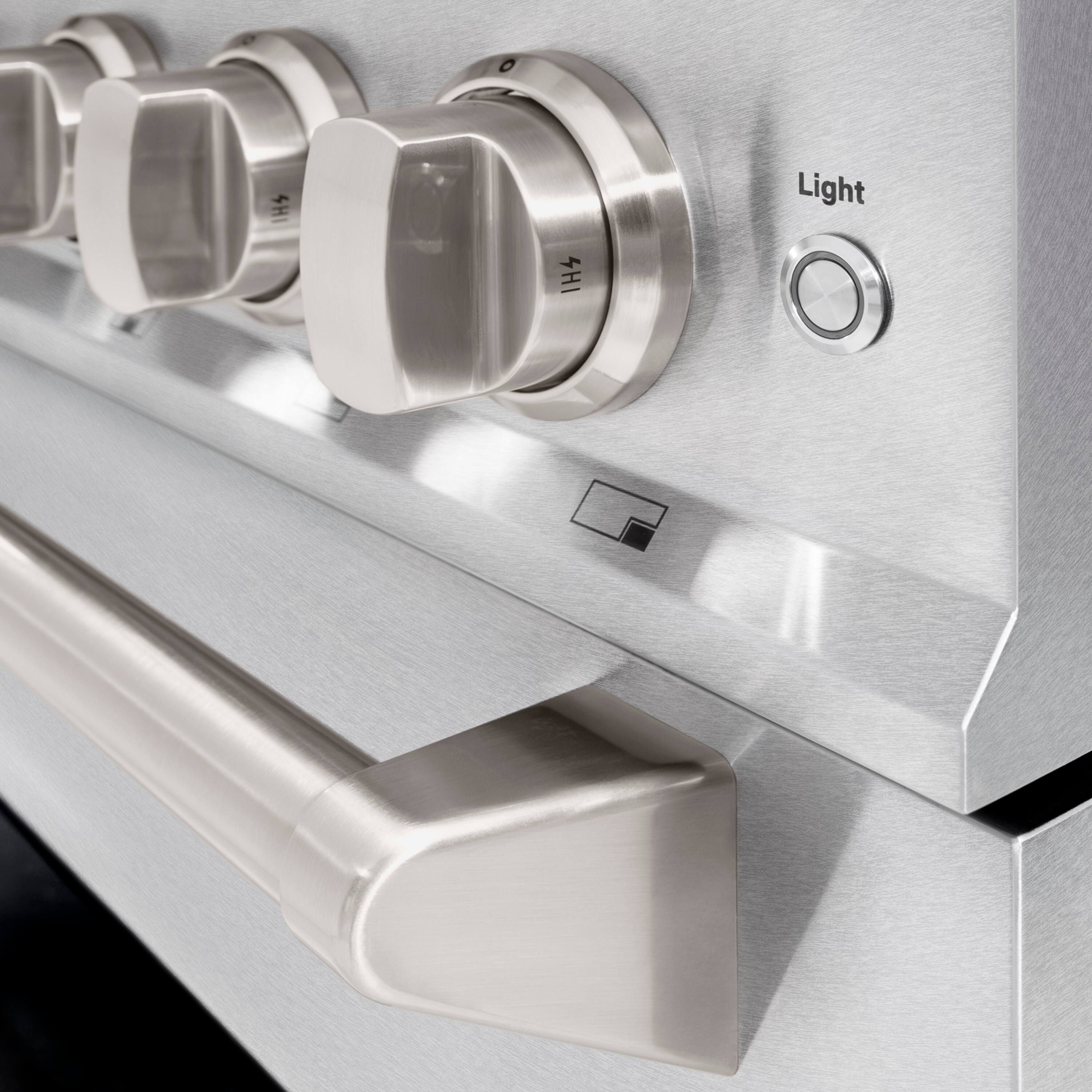 Alt View 15. ZLINE - 36 in. 5.2 cu. ft. Classic Freestanding Gas Range with 6 DuoPro Burners and Convection Oven in Satin Stainless Steel - Satin Stainless Steel.