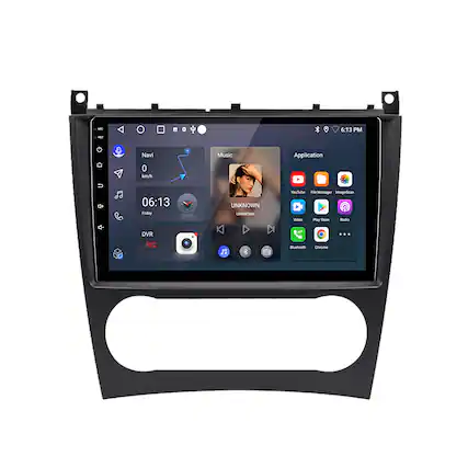 - 6:13 PM
- Navi: 0 km/h
- Music: UNKNOWN
- Application: YouTube, File Manager, ImageScan, Video, Play Store, Radio, Bluetooth, Chrome
- DVR: REC