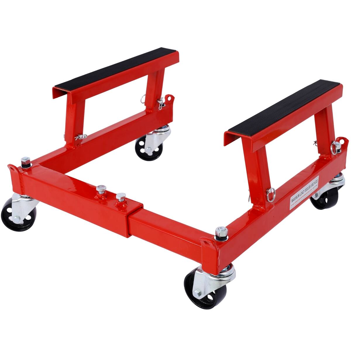Front. Ropilly - Ropilly Motorcycle Engine Cradle Dolly Red Steel Adjustable Shop Dolly With Wheels For ATV And Motorcycle - Red.