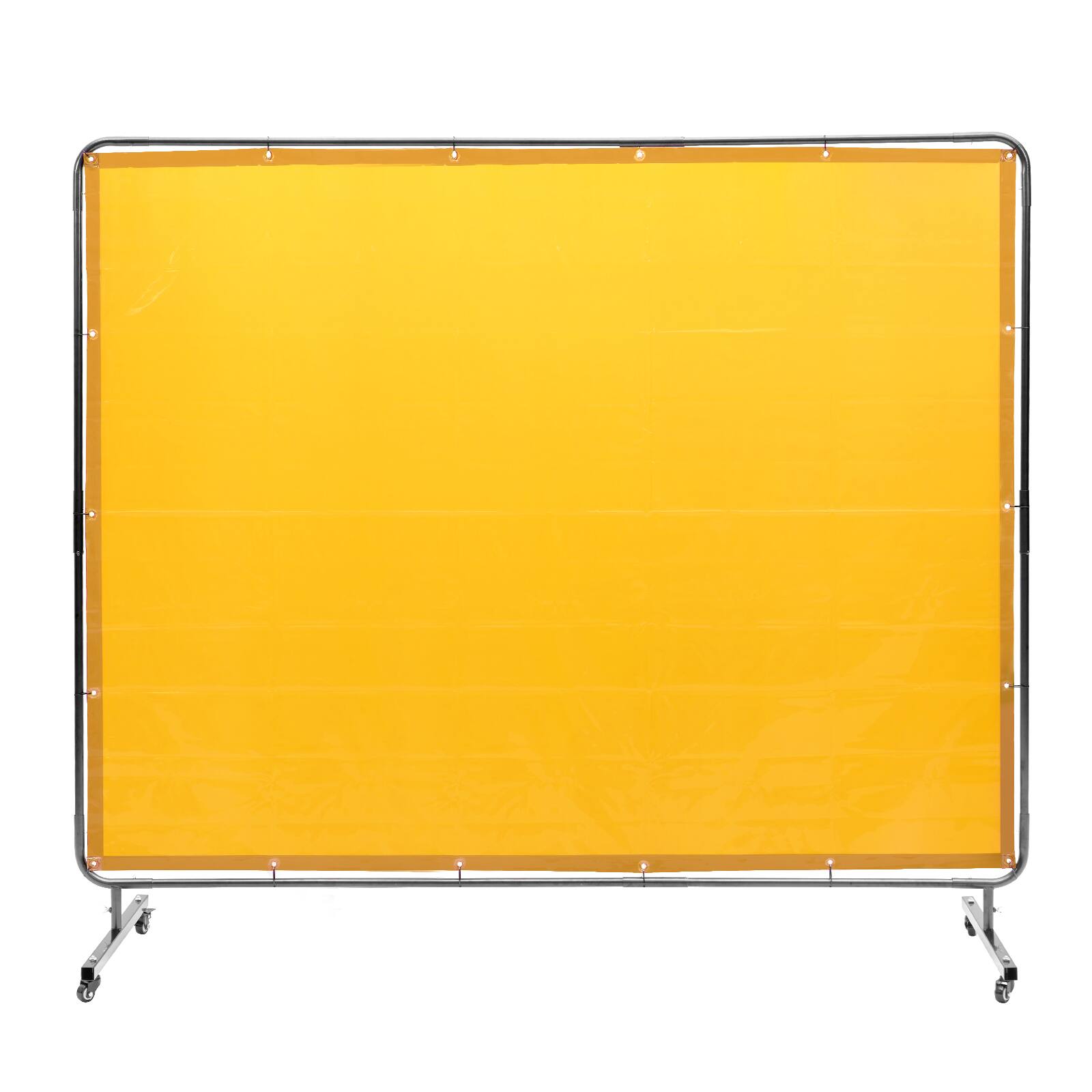 VEVOR - Welding Screen with Frame, 6' x 8' Welding Curtain Screen, Flame-Resistant Vinyl Welding Protection Screen - Yellow