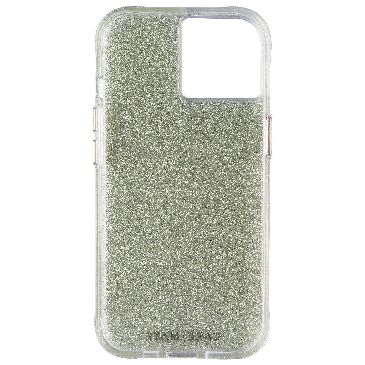 Back. Case-Mate - Sheer Crystal Case for iPhone 15/14/13 - Champagne Gold.