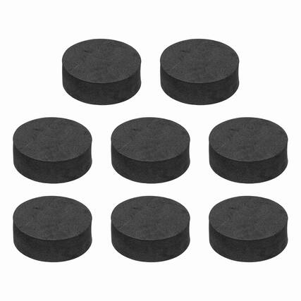Front. Unique Bargains - 8pcs Single Sided Speaker Isolation Feet Pads, 40x15mm Non Slip Foam Shock Absorption Pad for Amplifier - Black.